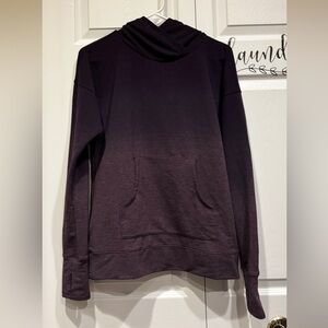 CALIA by Carrie Underwood Ombre Funnel Neck Hoodie XS Purple/Black